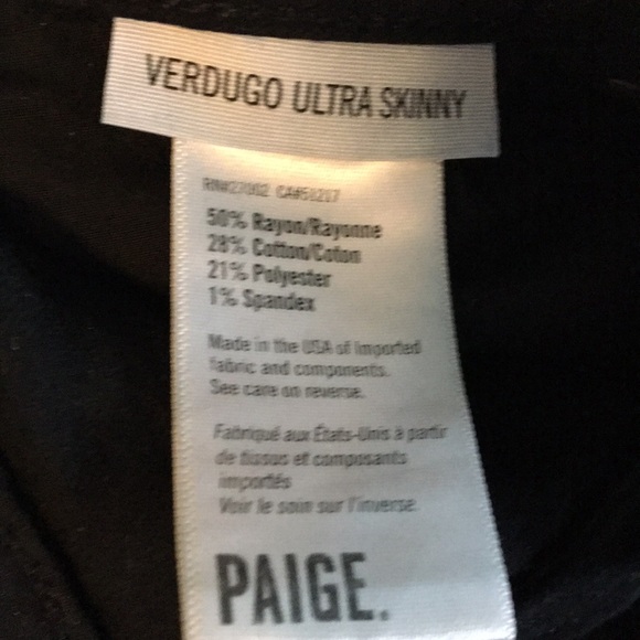 Paige Denim black verdugo ultra skinny - Picture 3 of 3